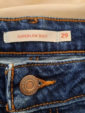 Levi's Superlow Boot Cut Jeans in Blue Denim Women's Size 29/32
